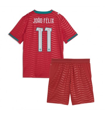 Portugal Joao Felix #11 Hemmaställ Barn VM 2026 Kortärmad (+ Korta byxor)
